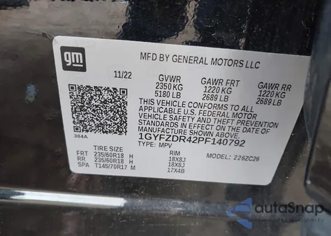 2023 Cadillac Xt4 Awd Premium Luxury from USA, damaged, VIN 1GYFZDR42PF140792